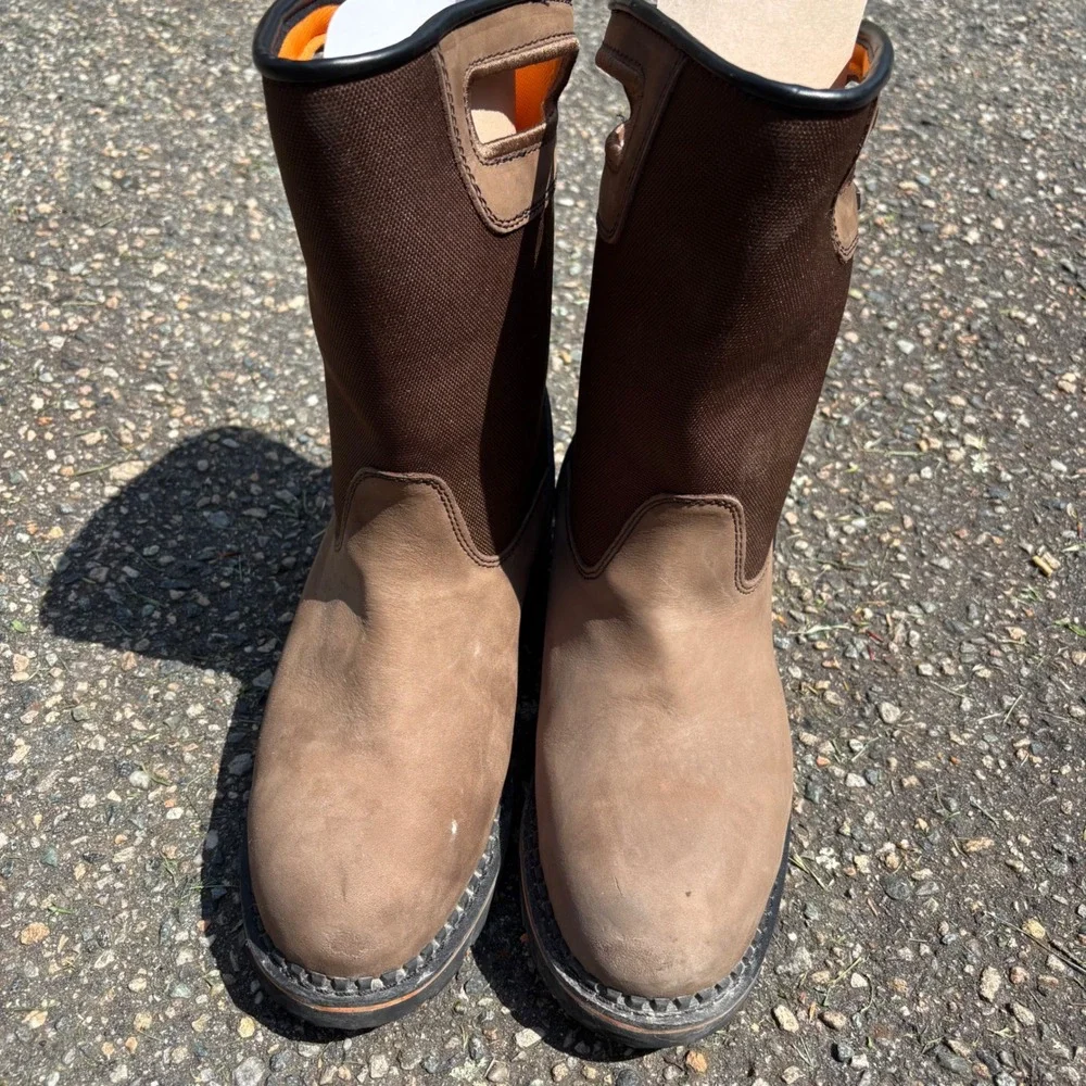 Ridgecut Wellington Mens RCT006TS Waterproof Steel Toe Work Boots Brown 11W
